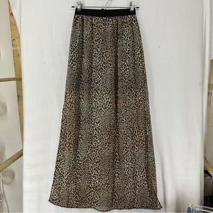 H&M Divided Maxi Skirt Cheetah Print Woman’s 0 Black